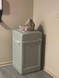 Overflowing trash