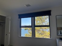 Morning view from one of the bedrooms.