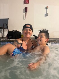 Indoor pool and hot tub