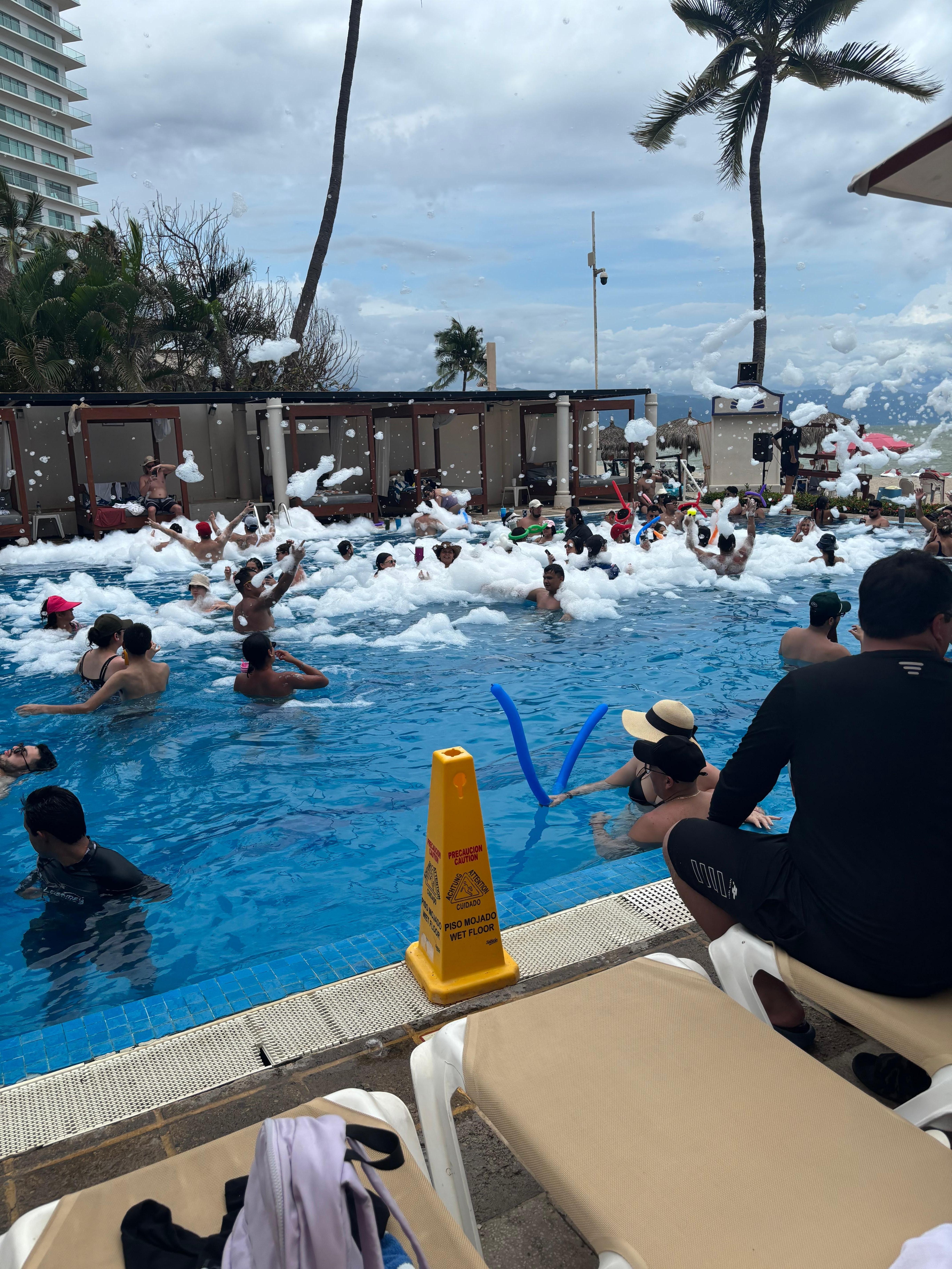 Pool foam party