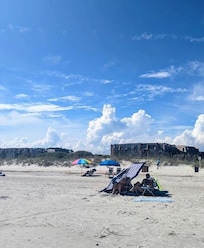 Beach pretty uncrowded this time of year, especially at low tide!