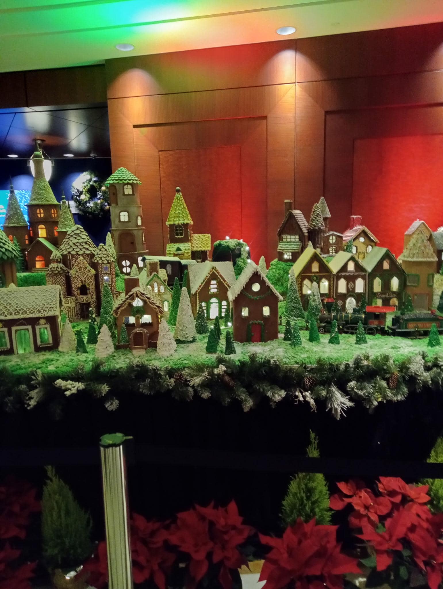 Gingerbread houses in the lobby