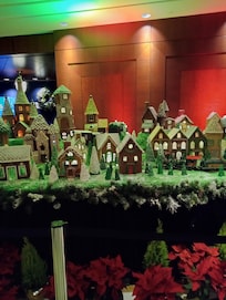 Gingerbread houses in the lobby
