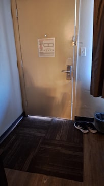 Entry door showing not sealed
