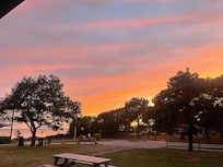 View from the front of the condo st sunset