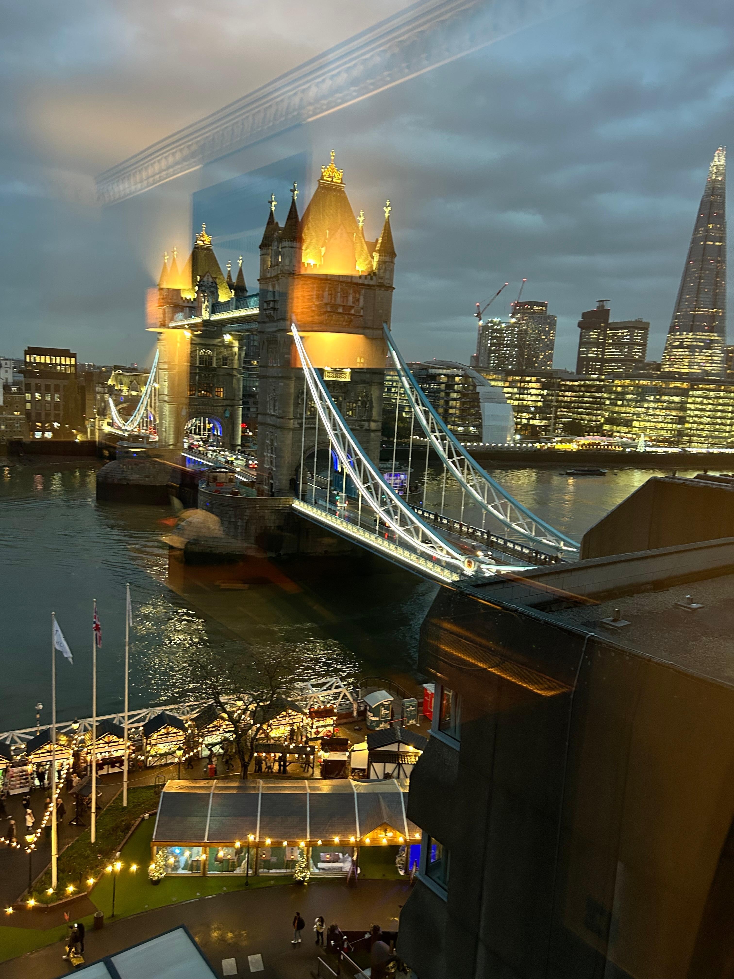 Night time bow from window.