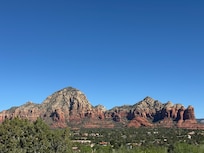 View from the main floor of the house and decks.