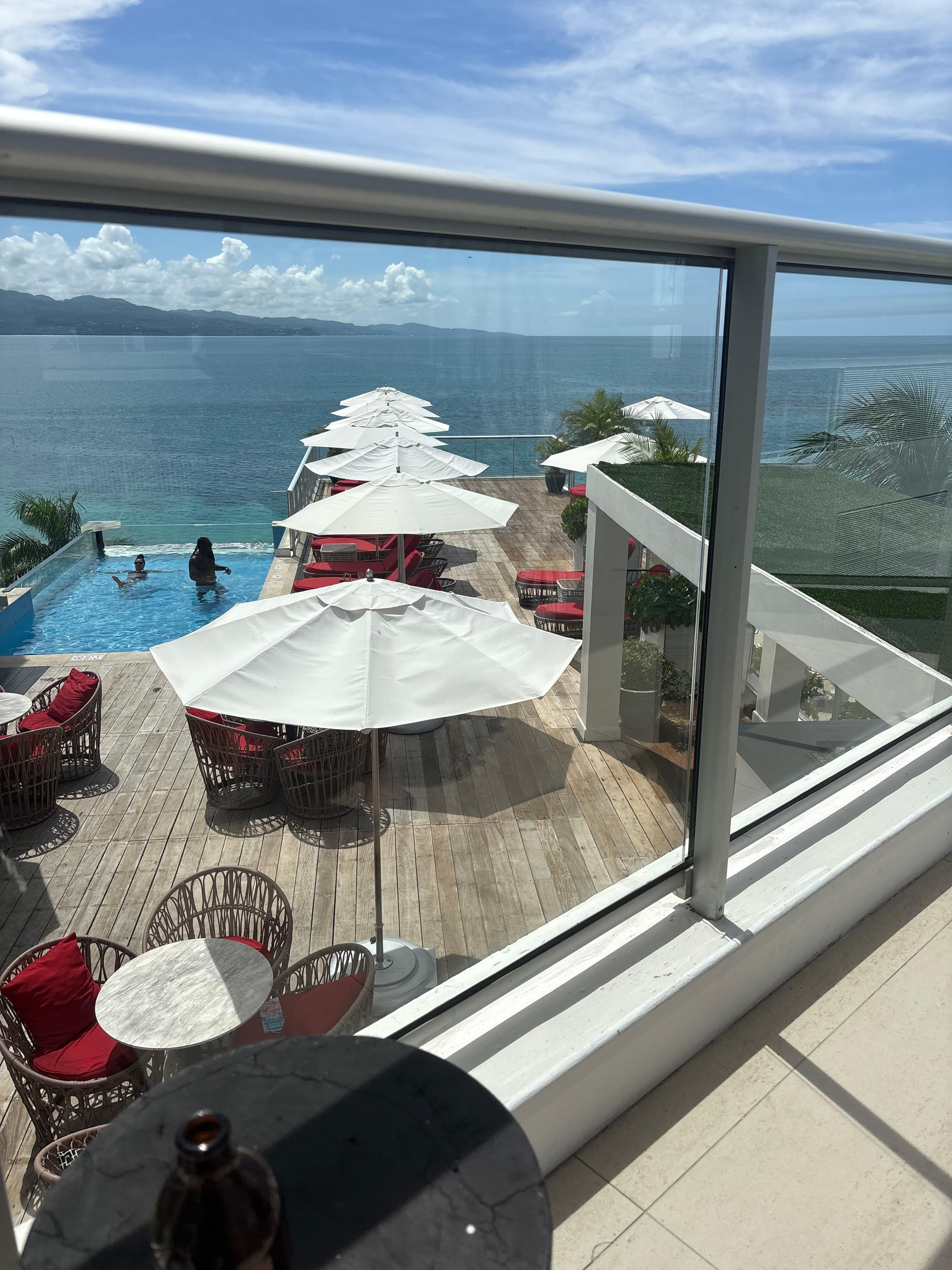 View of sky pool and ocean