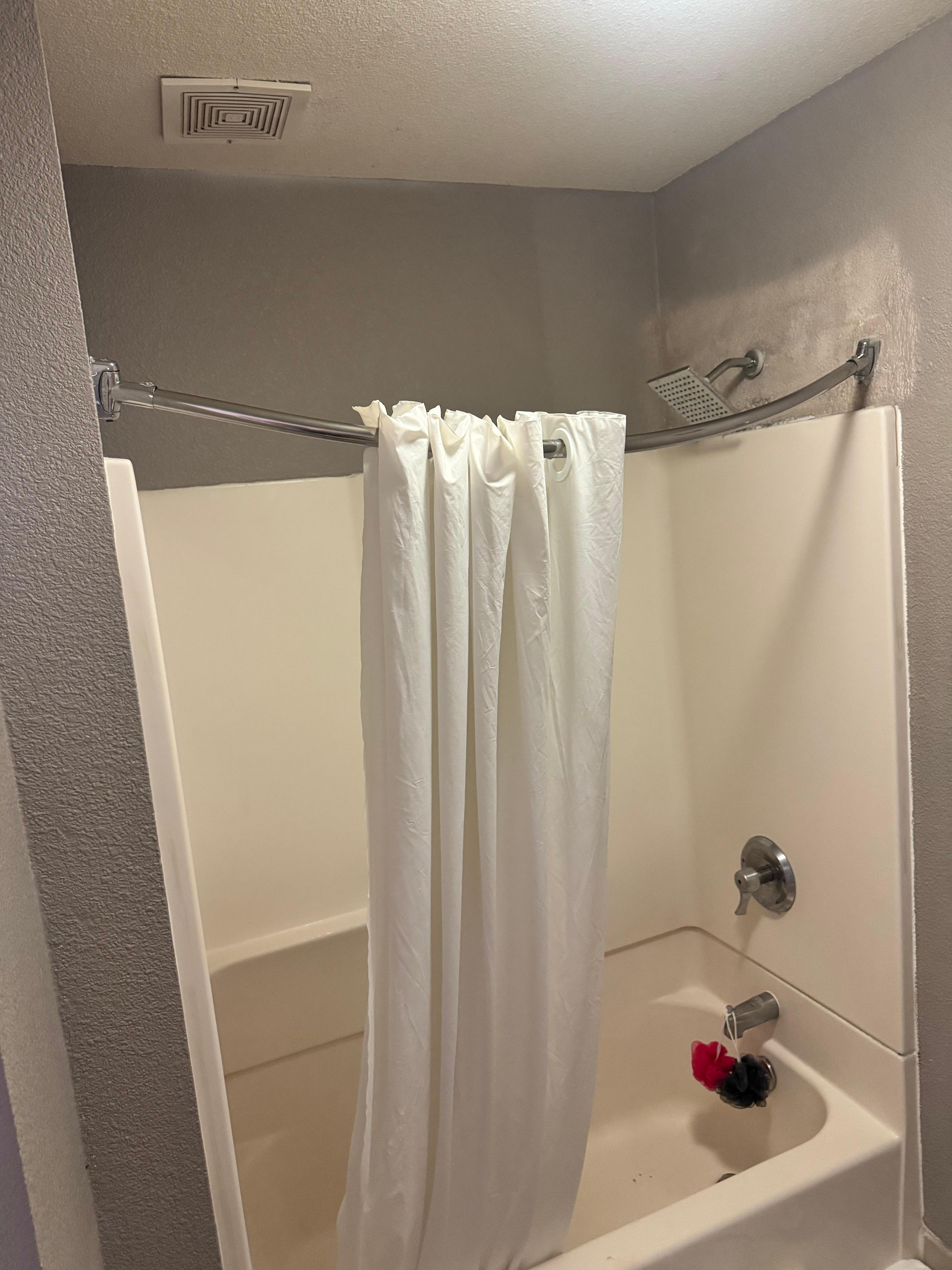 Shower curtain doesn’t stay closed 
