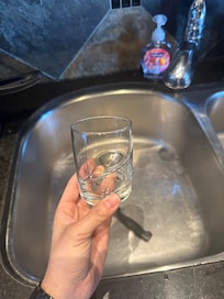 Broken drinking glass