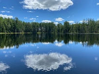 Clouds reflected in the lake