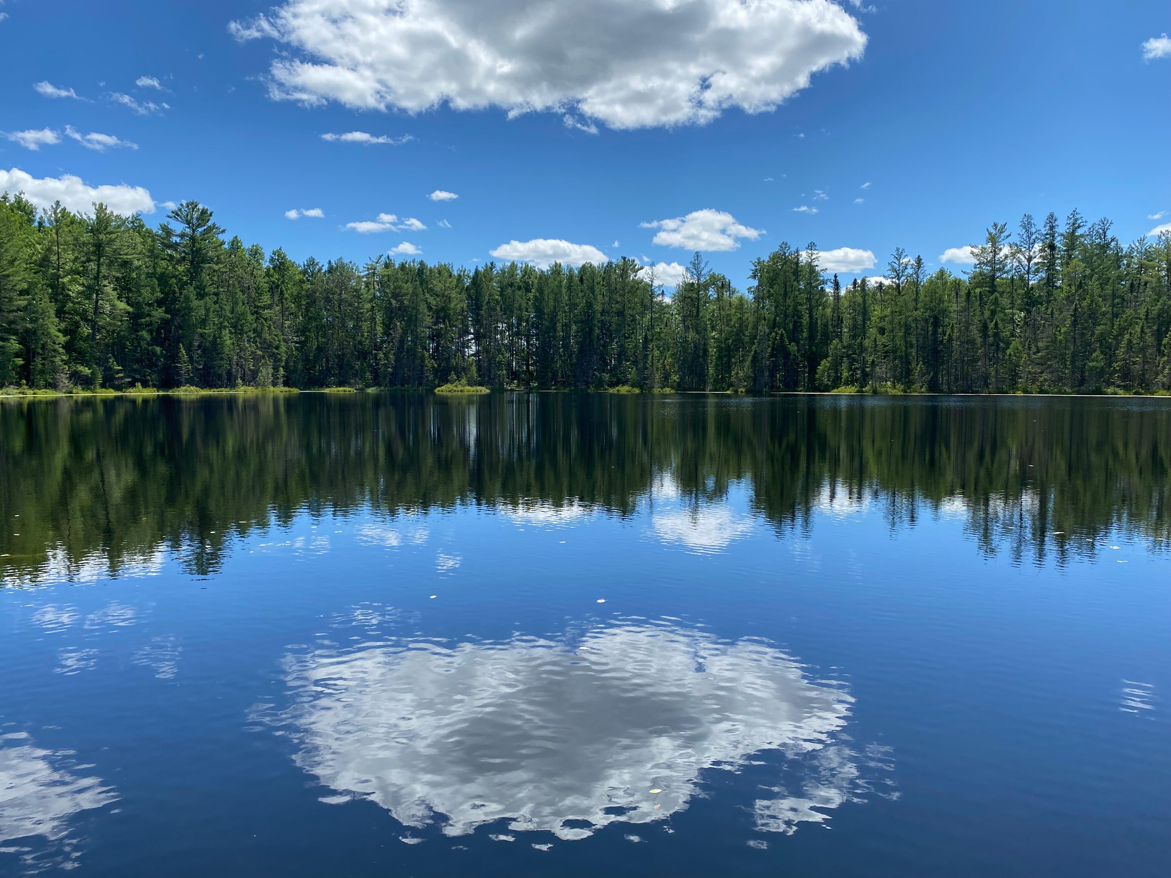 Clouds reflected in the lake