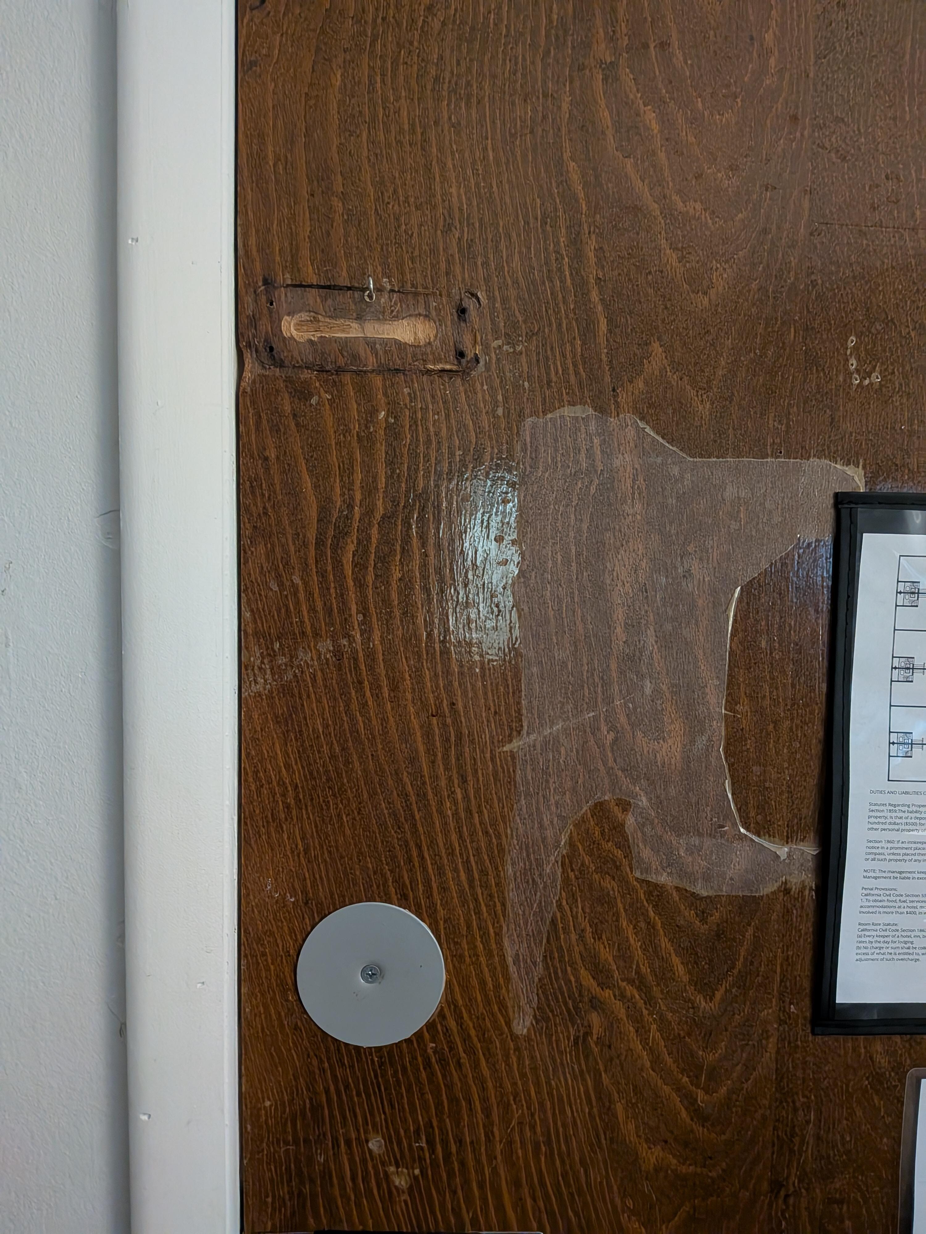No door lock didn't feel secure