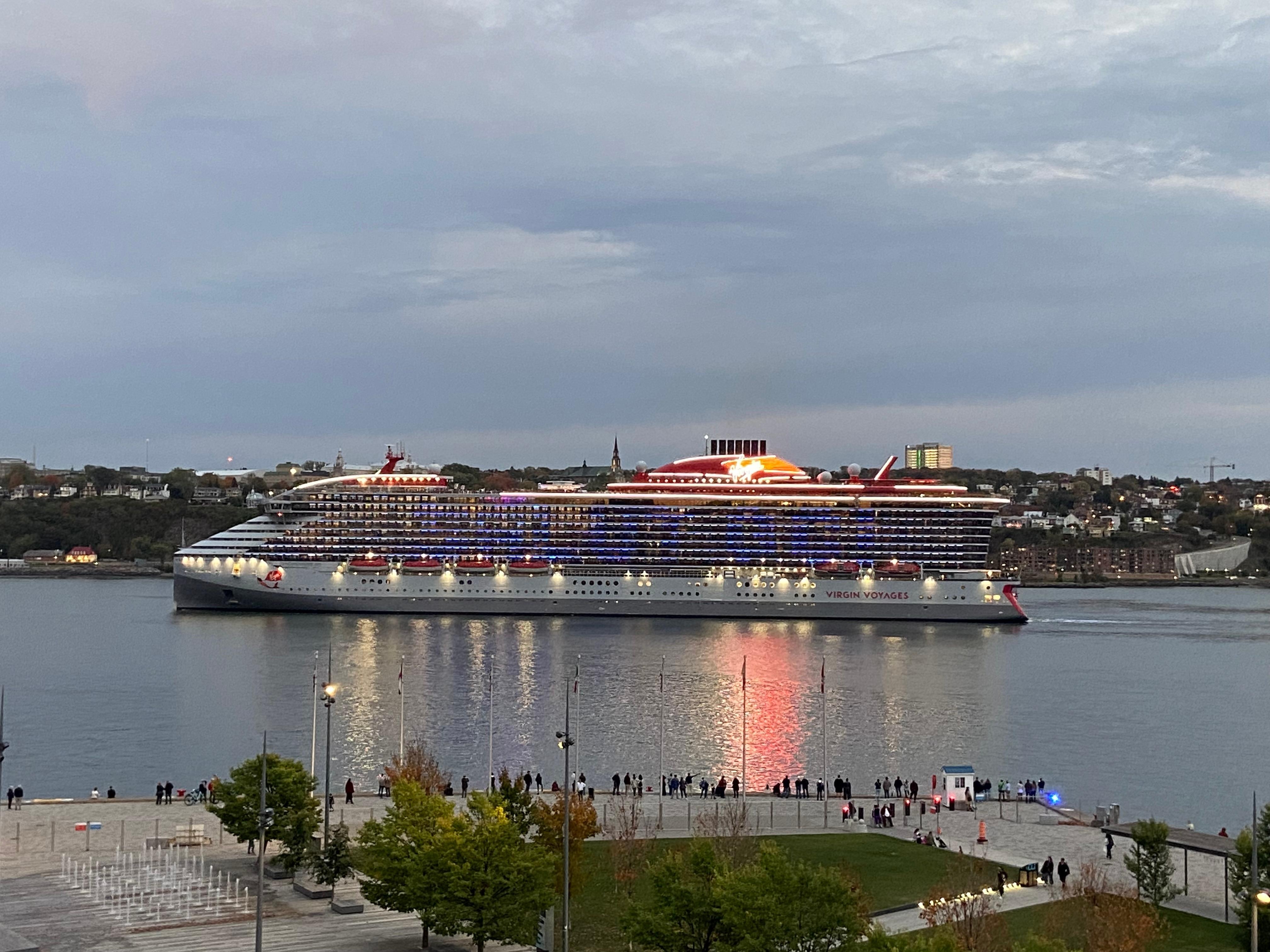Looking out on the river from rooftop patio
