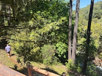 Hiking down to Lovers Pond