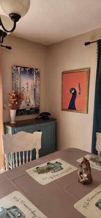 Dining area with unique decor.  Loved it!