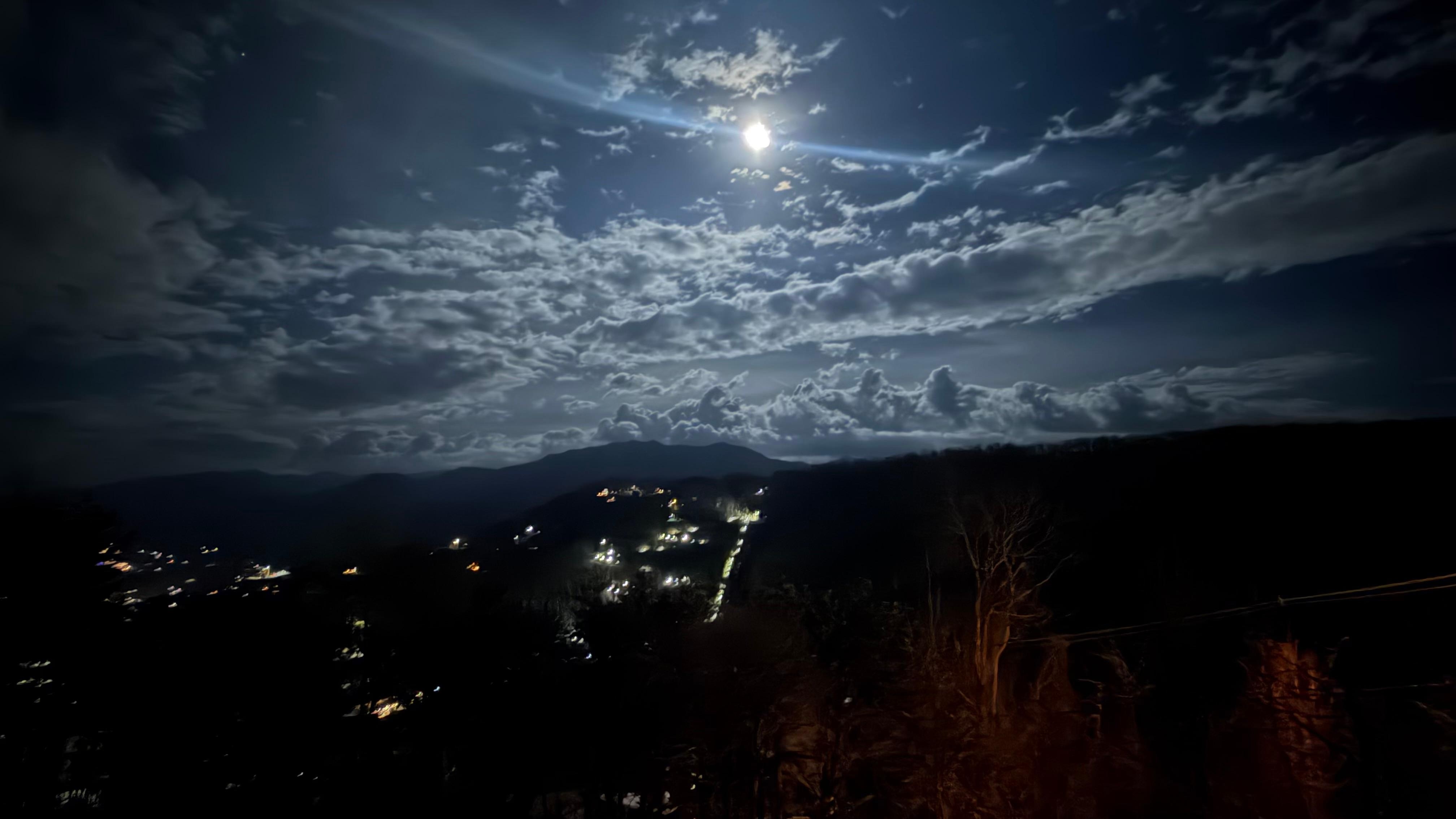 Full moon from balcony. 