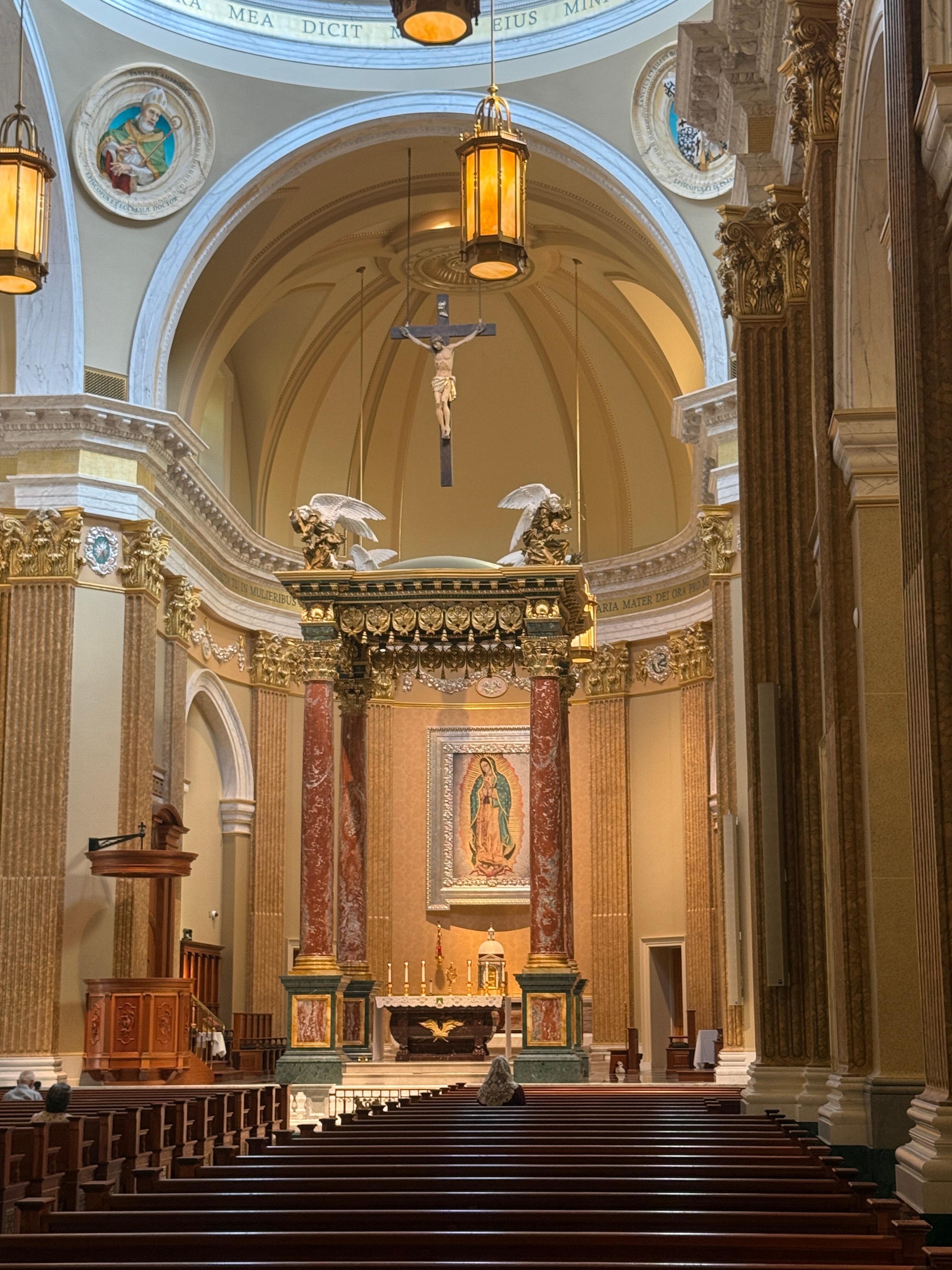 Inside the church