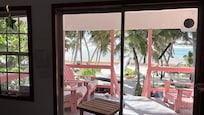 Looking from the kitchen to the porch