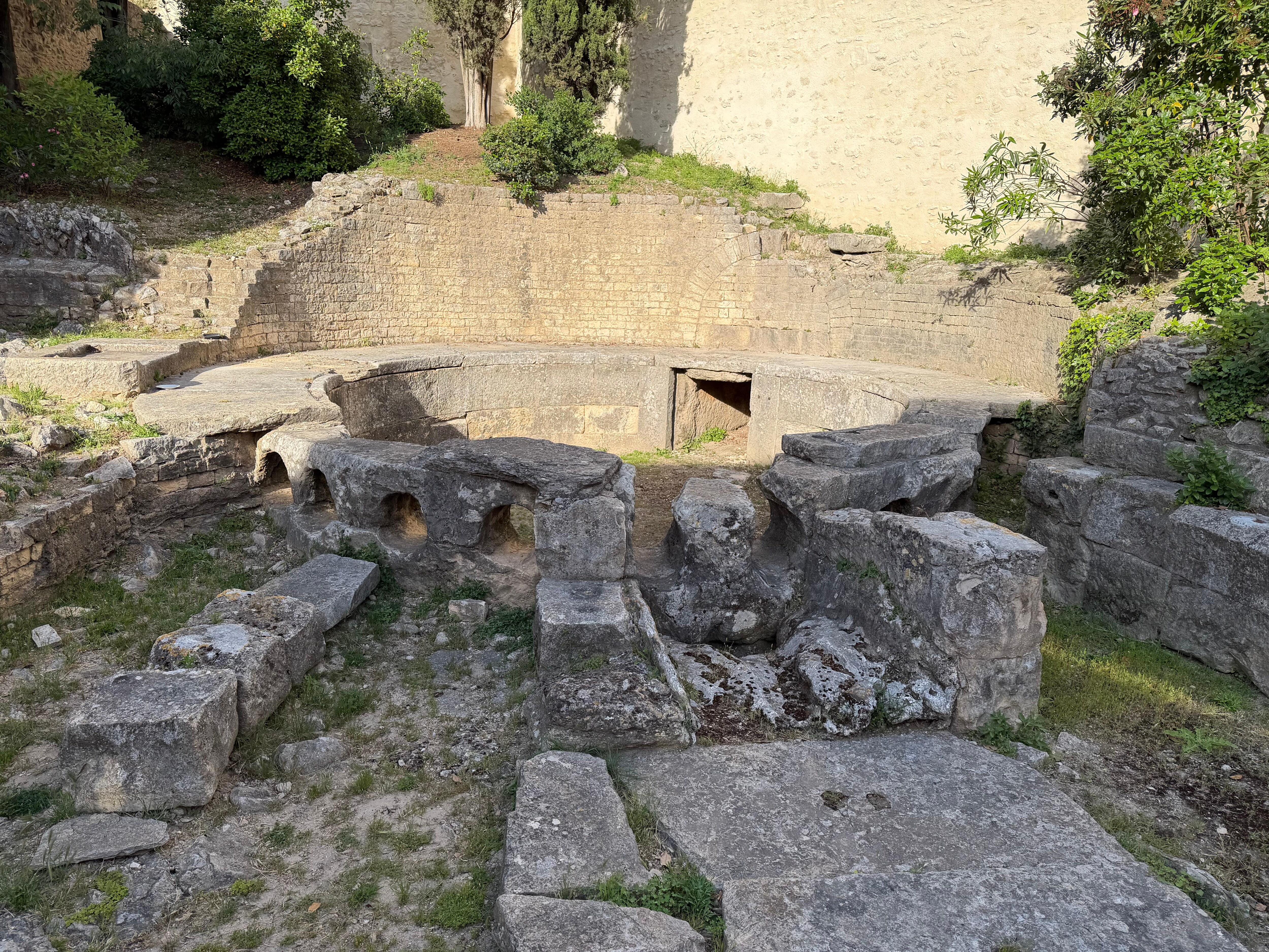 Nothing special about this photo, but these ancient Roman sites are everywhere, with real people living and working beside them.