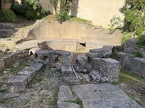 Nothing special about this photo, but these ancient Roman sites are everywhere, with real people living and working beside them.
