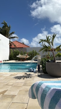 We actually spend more time home in the pool than we did at the beach….