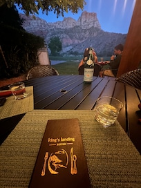 At their lovely restaurant