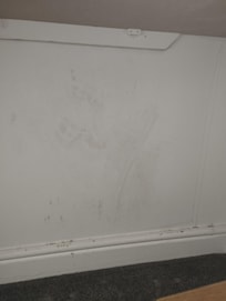 Dirty walls, looked like boot and dirty hand marks