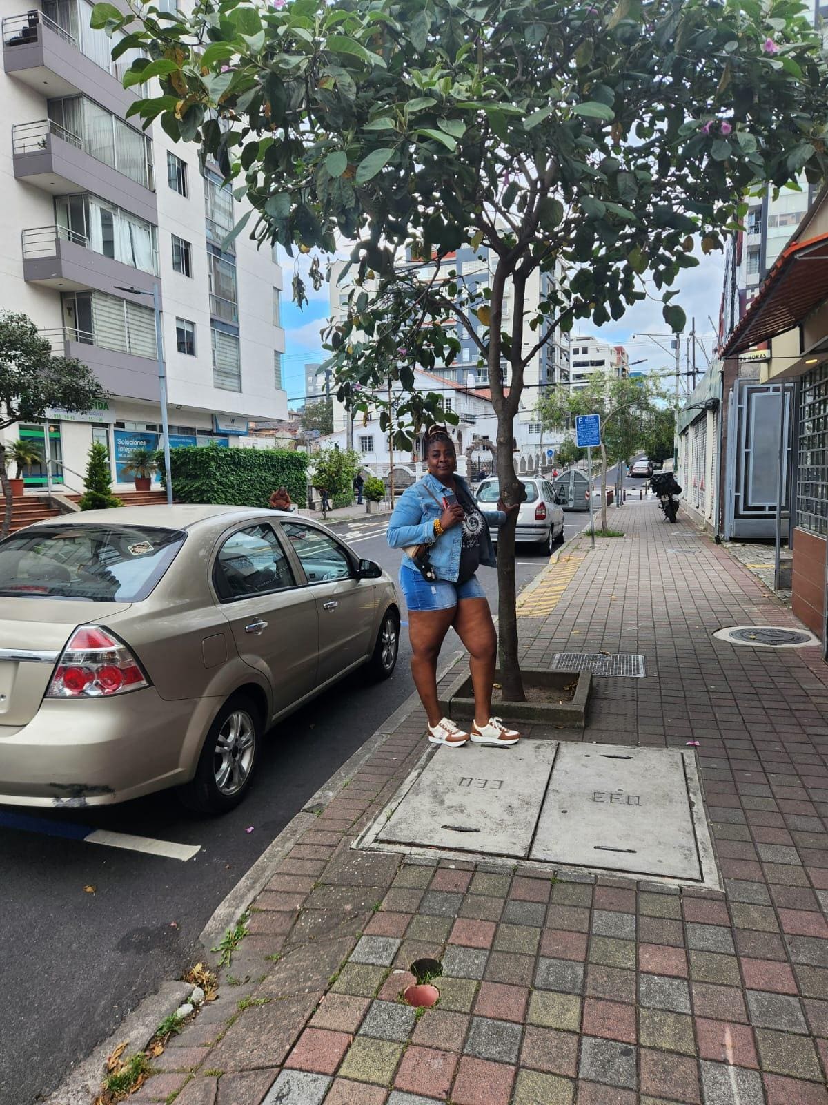 Infront of hotel