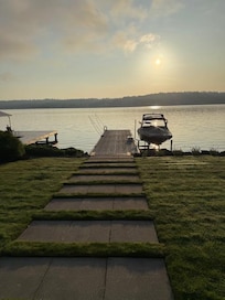 Sunrise view from the lawn.