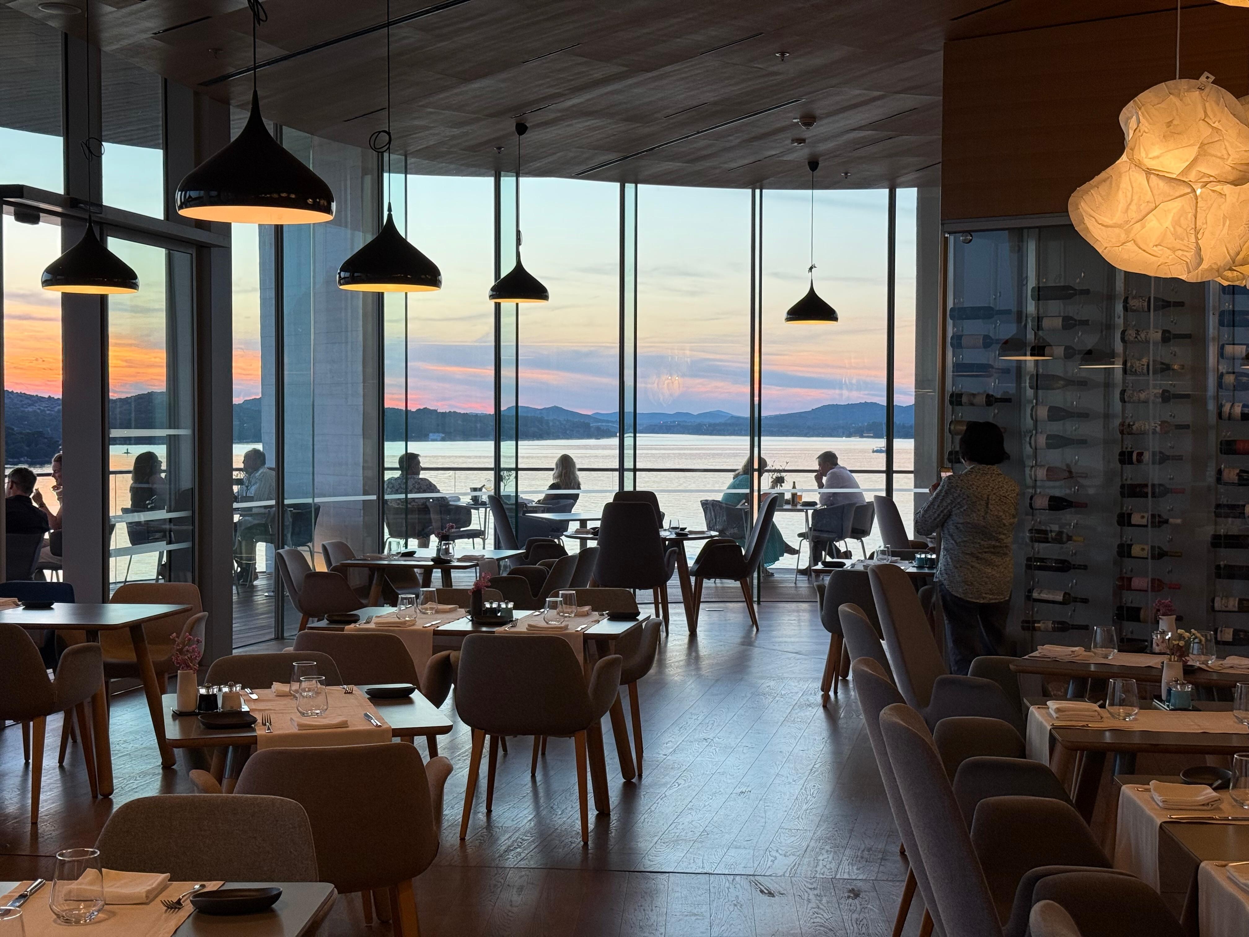 Restaurant at dinner time