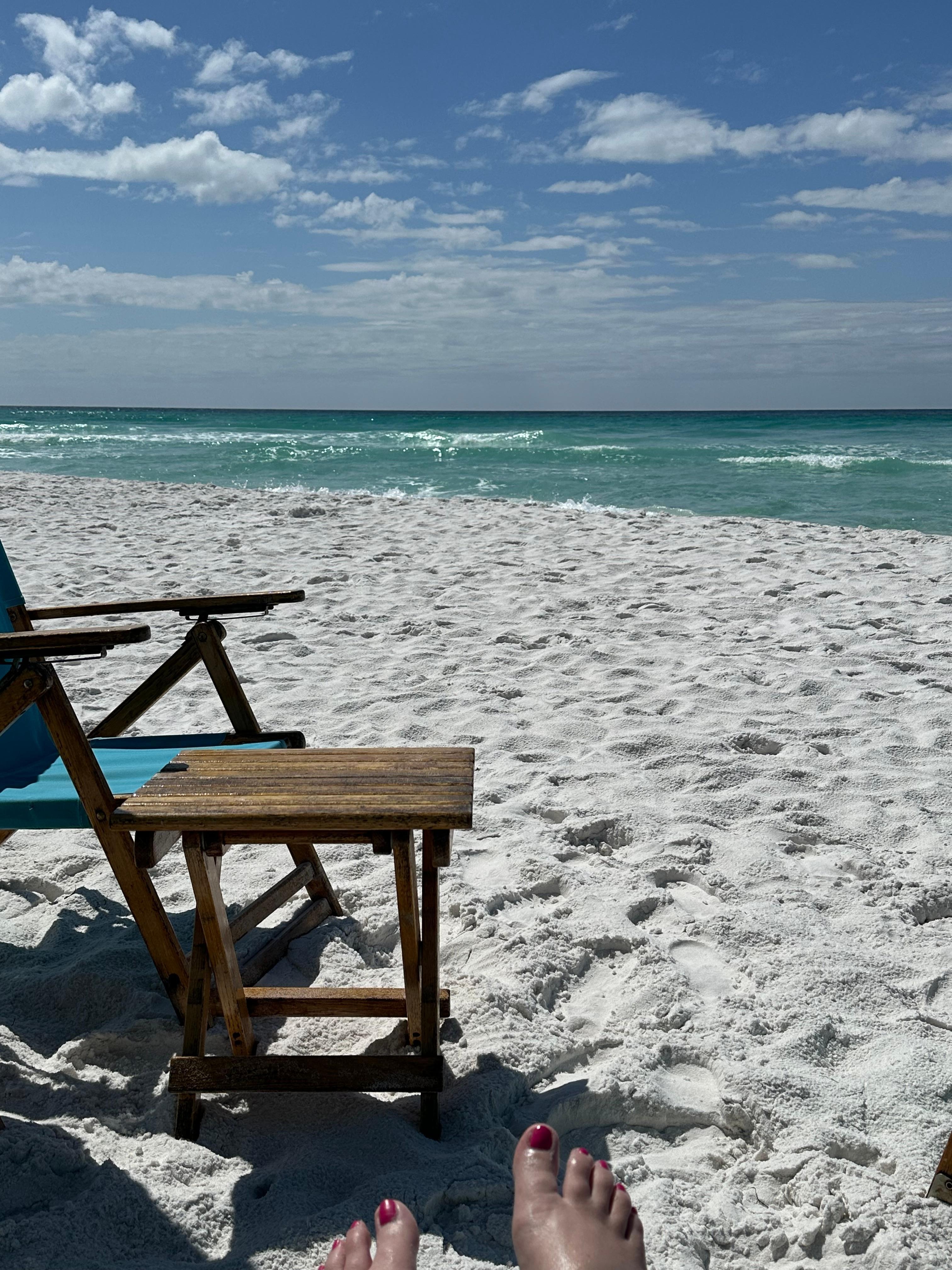 Front row beach chairs