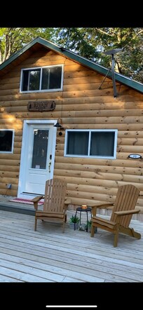 Lodge entrance. The wood work was stunning both exterior and interior!