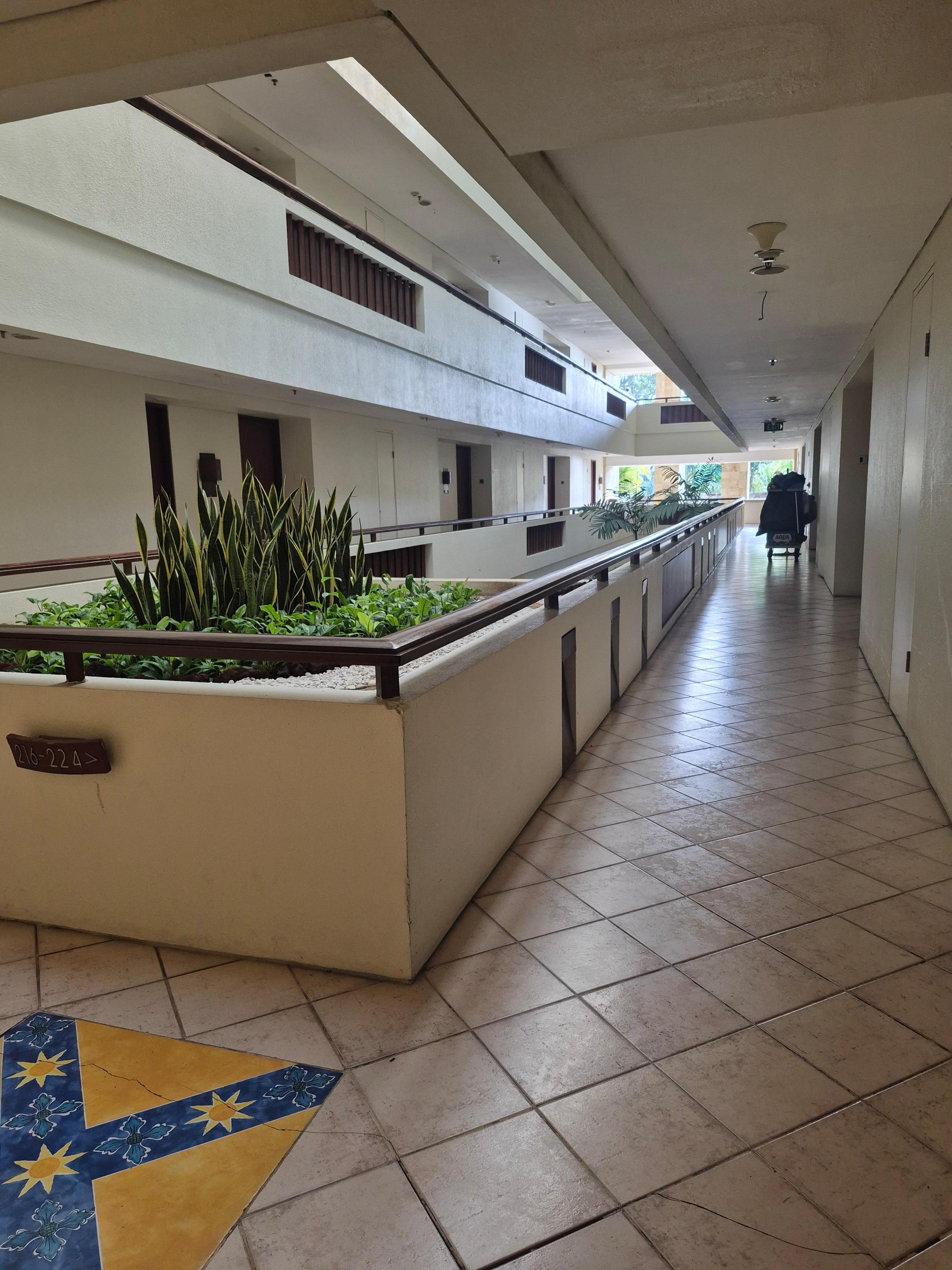 Nice wide walkways to room, I used an electric gopher whilst there with no issues. 