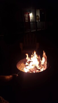 Smores around the campfire.