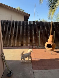 Completely fenced in yard.
