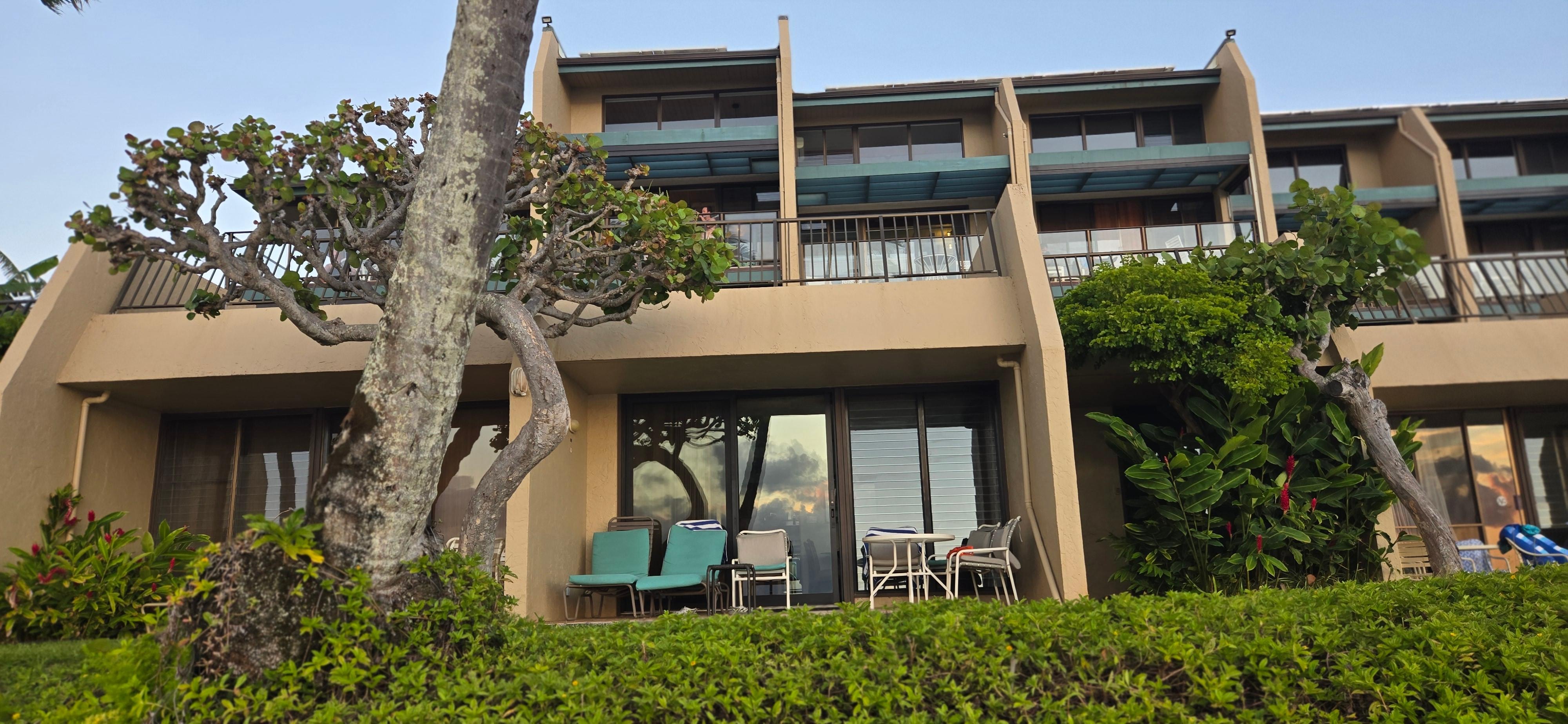 Looking back from the tide pools toward the unit.