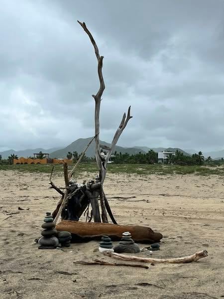 Beach Art with Mtn View