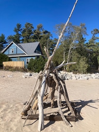Beach looking towards cottage