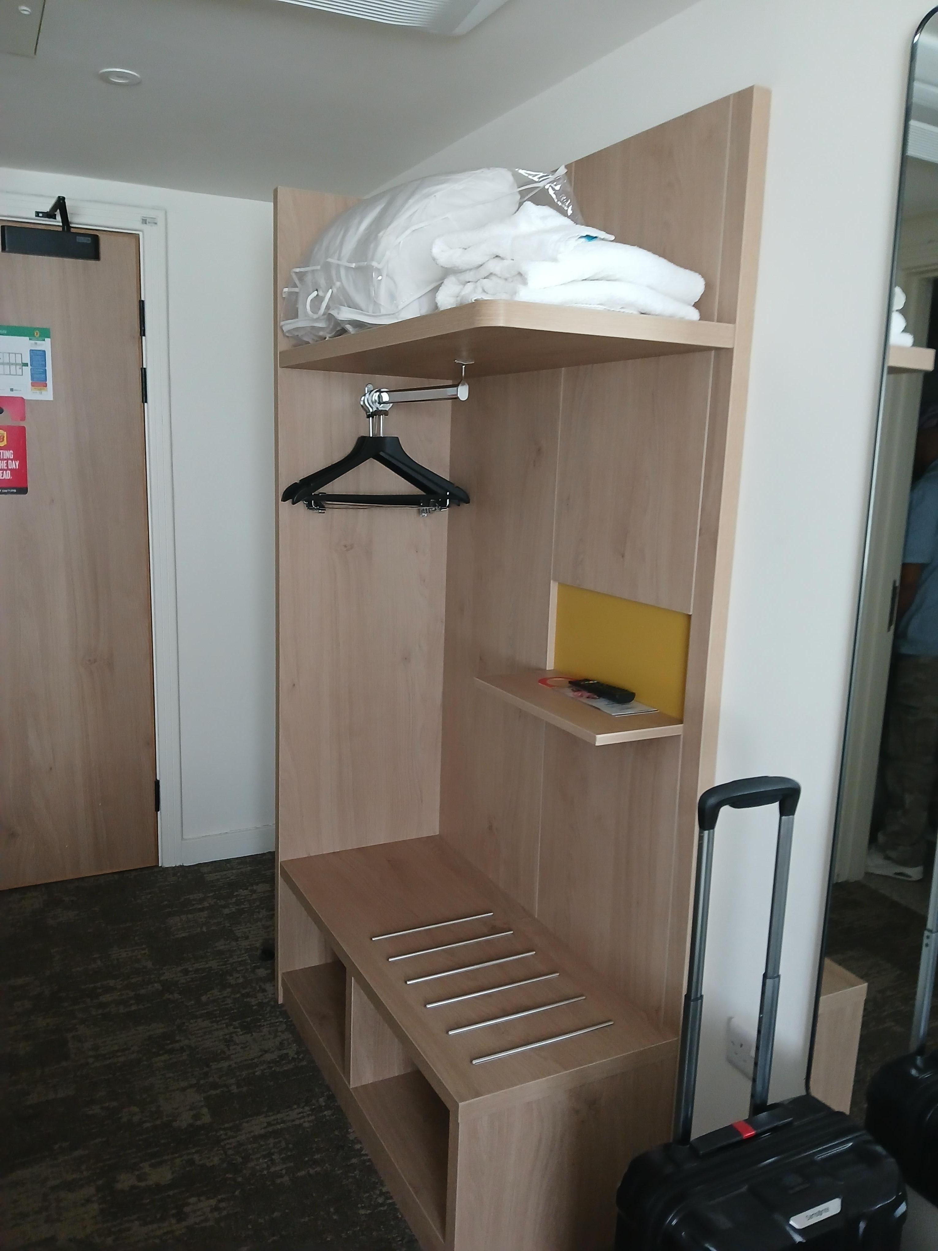 Perfect space for hanging clothes