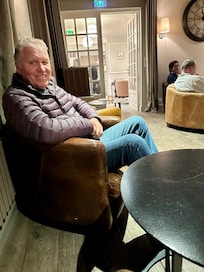 Having a beer in the bar area