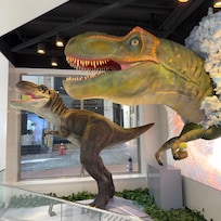 ロビーでは恐竜とロボットが出迎えてくれ、チェックインもチェックアウトも機械で行います。困った時には日本語ができるスタッフが対応してくれるので安心です。