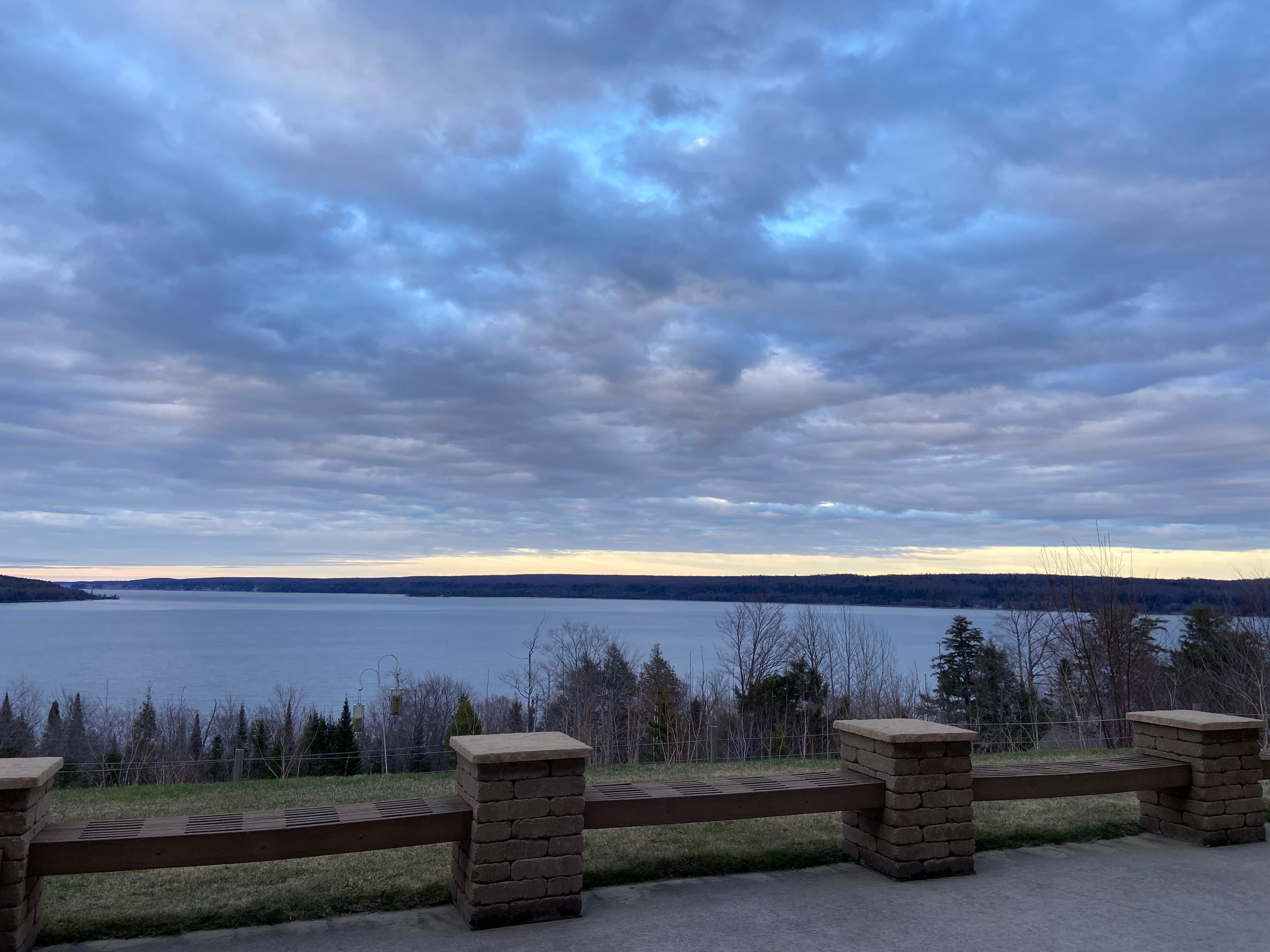 View from breakfast area. 