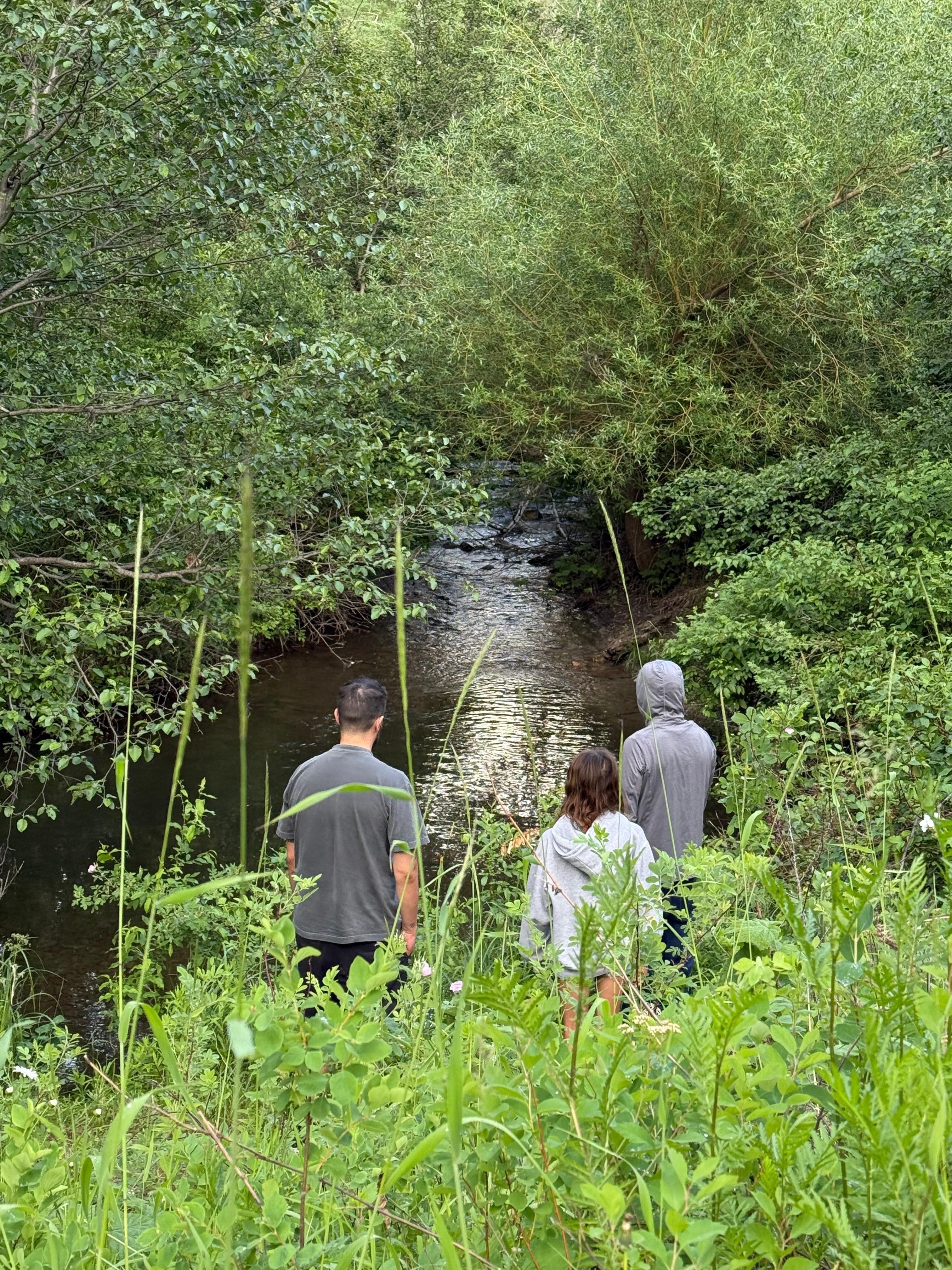 Fishing at the stream