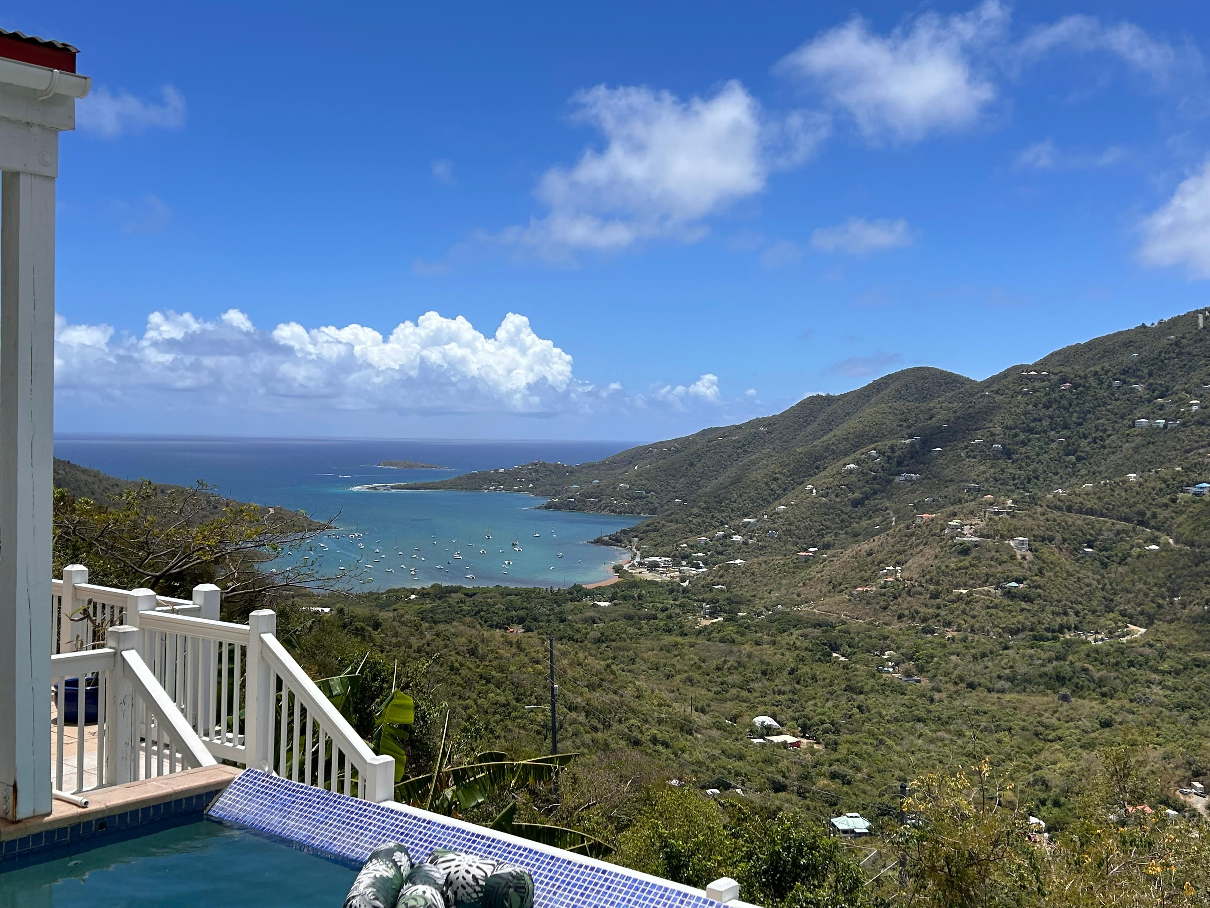View from pool and patio area