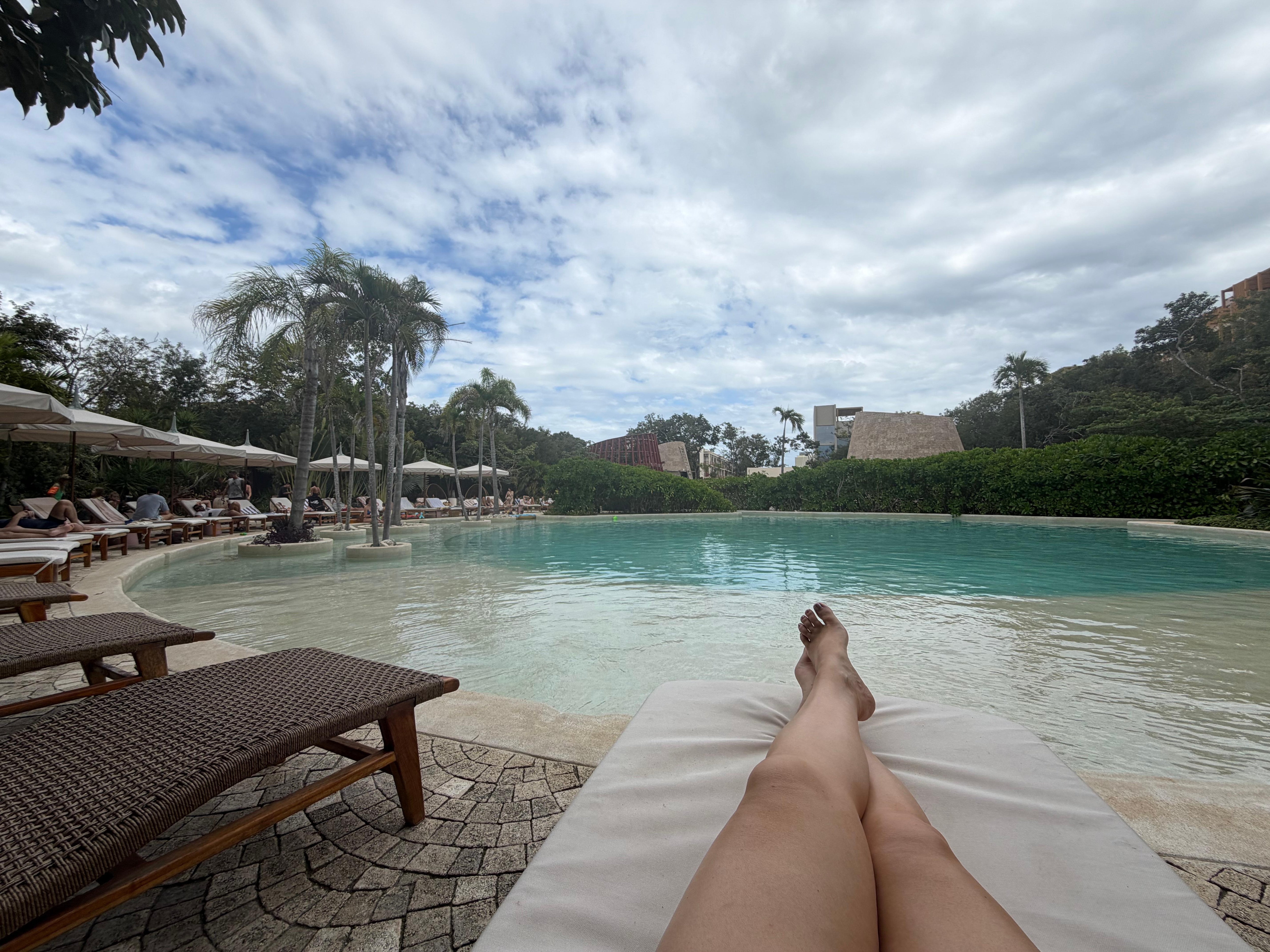 Aflora’s pool just steps away