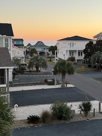 Sunset from top porch.