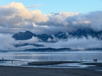 The view from the beach 1 minute walk away.