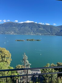 Blick aus dem Schalfzimmer-Balkon.
