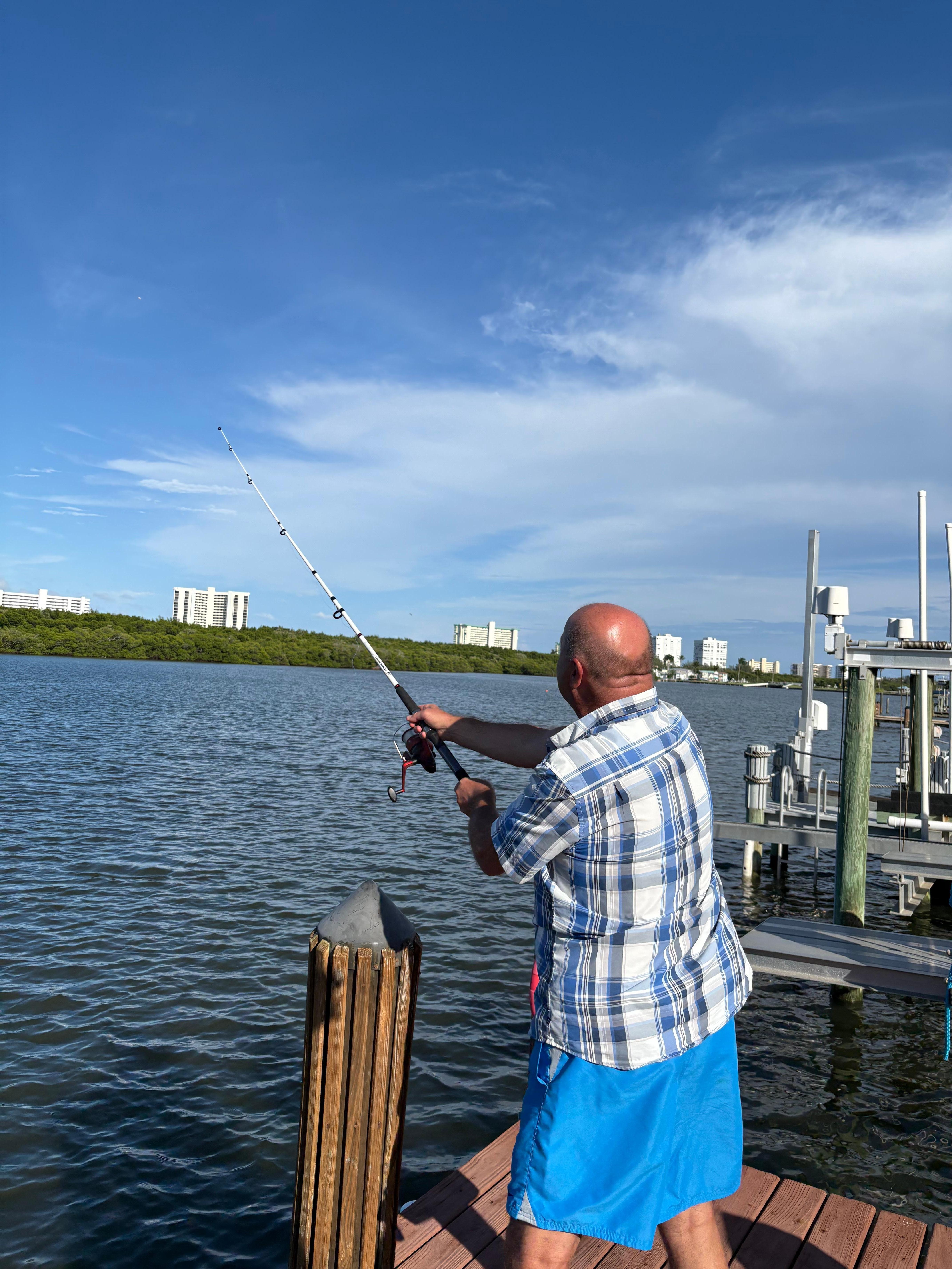 Fishing off the dock